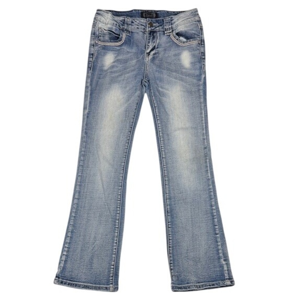 Shyanne Aztec Scroll Light Wash Embellished Bootcut Jeans Womens Size‎ 14 GF17J2